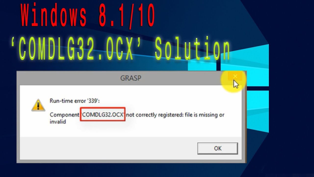Comdlg32 ocx missing